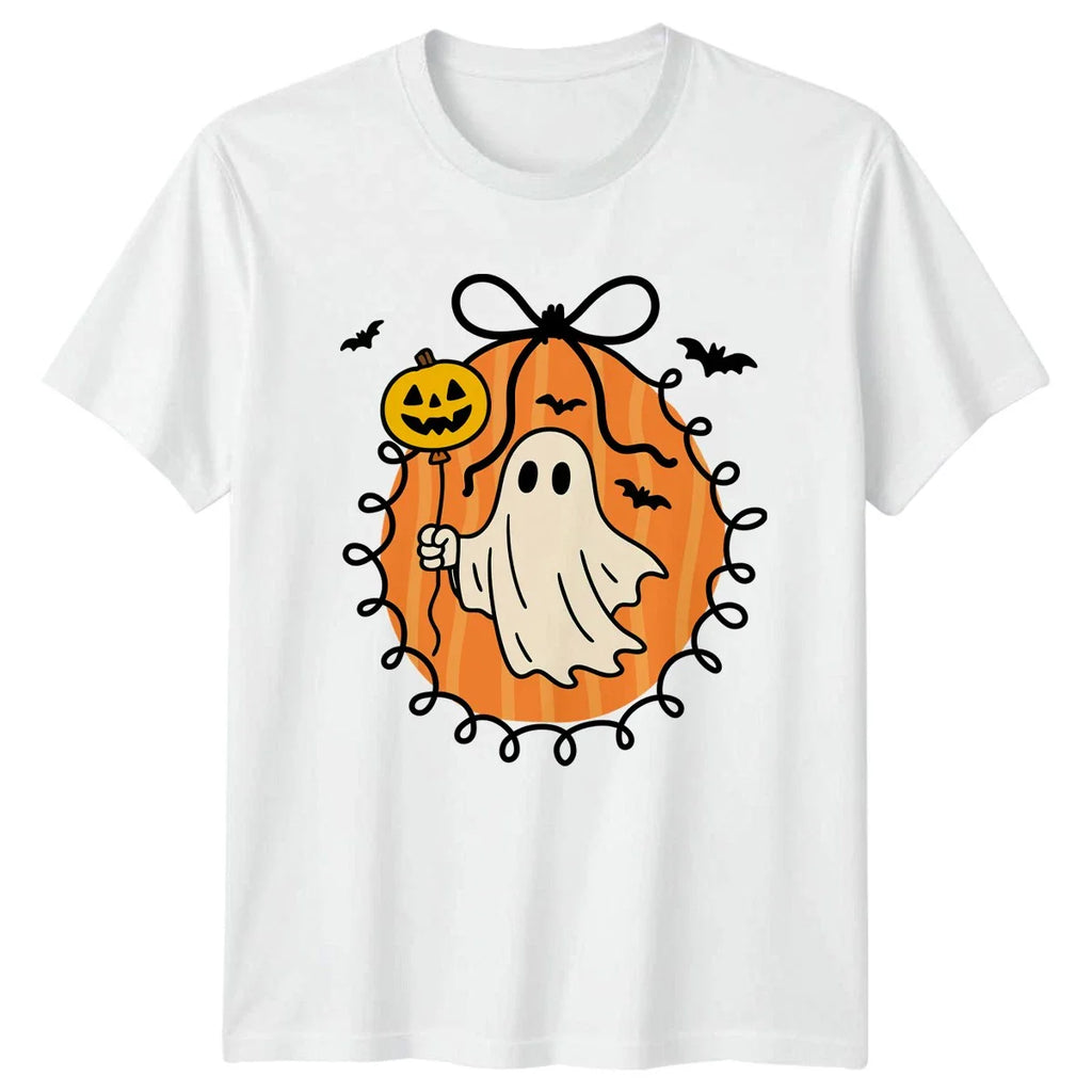 Retro Ghost Pumpkin T-Shirt Cute Ghost Halloween Gift For Him And Her Unisex T-shirt, Sweatshirt, Hoodie, Long Sleeve Tee - T-Shirt, Sweatshirt, Hoodie