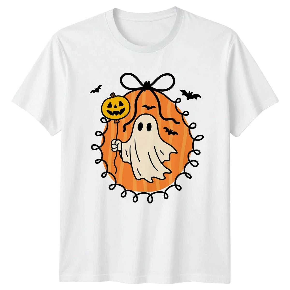 Retro Ghost Pumpkin T-Shirt Cute Ghost Halloween Gift For Him And Her Unisex T-shirt, Sweatshirt, Hoodie, Long Sleeve Tee - T-Shirt, Sweatshirt, Hoodie