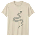 Stylized Serpent Minimalist Tattoo Design T-Shirt Occult Reptile Wildlife Unisex T-shirt, Sweatshirt, Hoodie, Long Sleeve Tee - T-Shirt, Sweatshirt, Hoodie