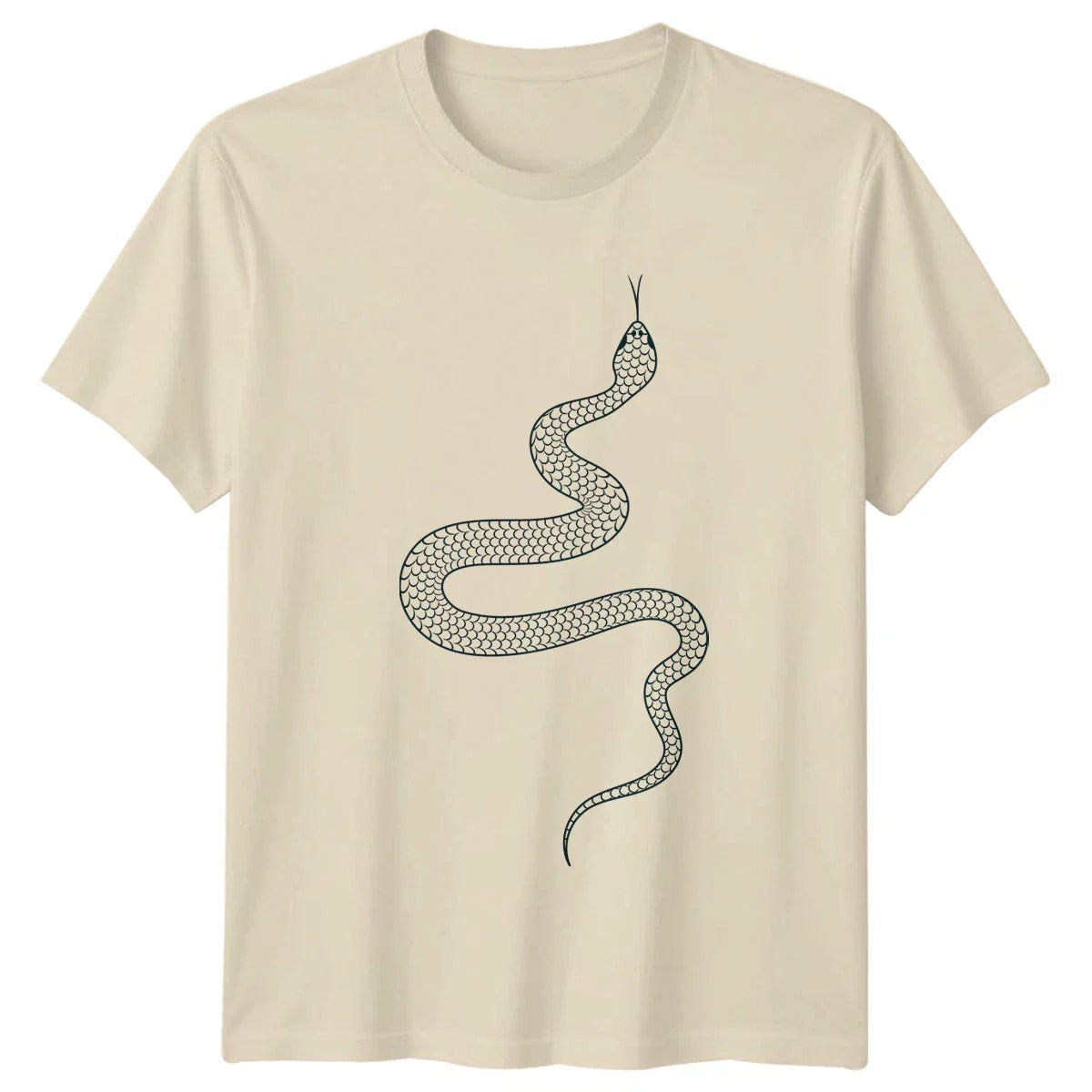 Stylized Serpent Minimalist Tattoo Design T-Shirt Occult Reptile Wildlife Unisex T-shirt, Sweatshirt, Hoodie, Long Sleeve Tee - T-Shirt, Sweatshirt, Hoodie