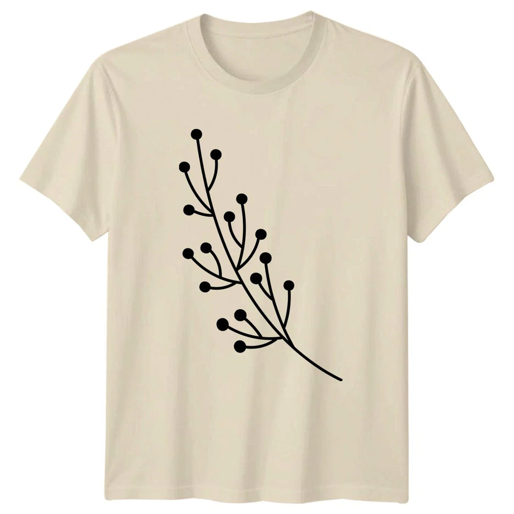 Botanical Branch Berries T-Shirt Minimalist Art Nature Birthday Unisex T-shirt, Sweatshirt, Hoodie, Long Sleeve Tee - T-Shirt, Sweatshirt, Hoodie