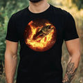 Mens Bass Fish On Fire Motif Cotton T-Shirt Size XS to 5XL Unisex T-shirt, Sweatshirt, Hoodie, Long Sleeve Tee - T-Shirt, Sweatshirt, Hoodie