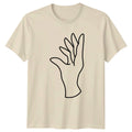 Minimalist Hand Line Art Design T-Shirt Abstract Hand Art Fashion Birthday Gift Unisex T-shirt, Sweatshirt, Hoodie, Long Sleeve Tee - T-Shirt, Sweatshirt, Hoodie