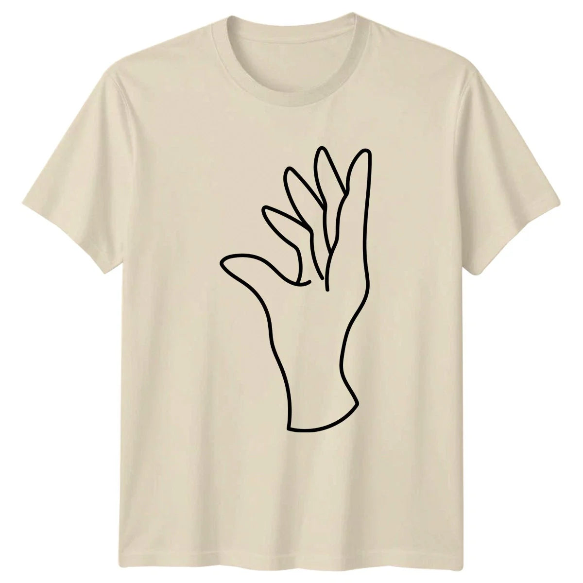 Minimalist Hand Line Art Design T-Shirt Abstract Hand Art Fashion Birthday Gift Unisex T-shirt, Sweatshirt, Hoodie, Long Sleeve Tee - T-Shirt, Sweatshirt, Hoodie