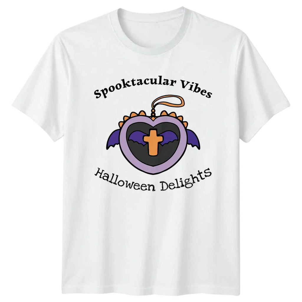 Spooktacular Vibes Halloween Delights T-Shirt Gothic Halloween Gift For Him Unisex T-shirt, Sweatshirt, Hoodie, Long Sleeve Tee - T-Shirt, Sweatshirt, Hoodie