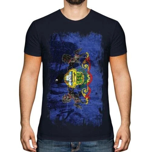 Pennsylvania Flag State Grunge Mens T-Shirt Pennsylvania Shirt Gift Unisex T-shirt, Sweatshirt, Hoodie, Long Sleeve Tee - T-Shirt, Sweatshirt, Hoodie