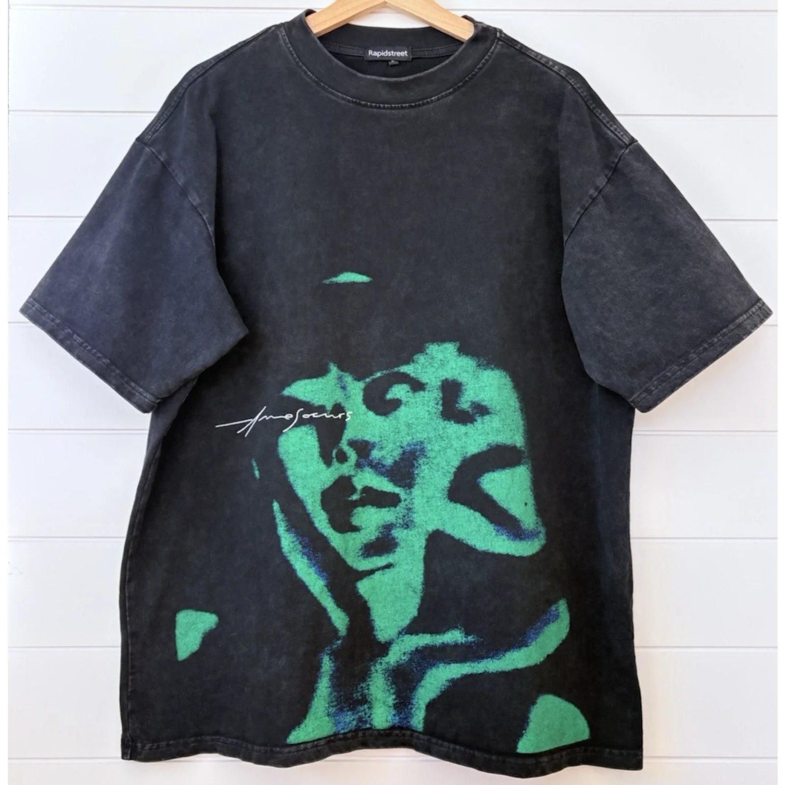 RapidStreet T-Shirt Graphic Eyes Relaxed Tee Black Green Men Unisex Streetwear L Unisex T-shirt, Sweatshirt, Hoodie, Long Sleeve Tee - T-Shirt, Sweatshirt, Hoodie