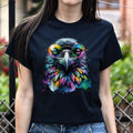 Raven with Glasses Color Splash Unisex T-shirt Black Navy Dark Heather Unisex T-shirt, Sweatshirt, Hoodie, Long Sleeve Tee - T-Shirt, Sweatshirt, Hoodie
