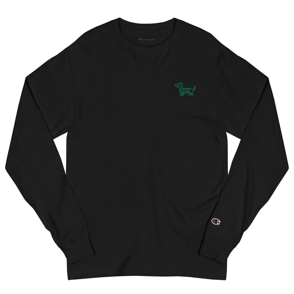 DOXND x Champion Dachshund Long Sleeve Shirt Wiener Dog Streetwear Unisex T-shirt, Sweatshirt, Hoodie, Long Sleeve Tee - T-Shirt, Sweatshirt, Hoodie
