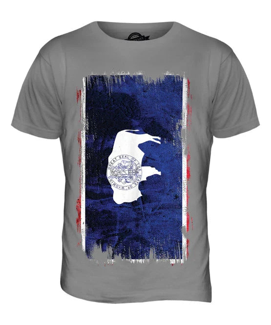 STATE WYOMING GRUNGE FLAG MENS T SHIRT TEE SHIRT XS S M L XL 2XL 3XL Unisex T-shirt, Sweatshirt, Hoodie, Long Sleeve Tee - T-Shirt, Sweatshirt, Hoodie