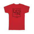 Gift T-Shirt : DESTIN Florida Square Modern Minimalist Font Unisex T-shirt, Sweatshirt, Hoodie, Long Sleeve Tee - T-Shirt, Sweatshirt, Hoodie