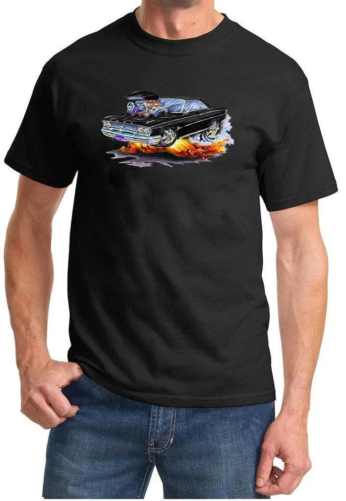 1962 1963 Ford Galaxie Hardtop Cartoon Color Tshirt NEW FREE SHIPPING Unisex T-shirt, Sweatshirt, Hoodie, Long Sleeve Tee - T-Shirt, Sweatshirt, Hoodie