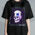 Vaporwave Skull See Beyond Eye T-Shirt Retro Aesthetic Streetwear Graphic Unisex T-shirt, Sweatshirt, Hoodie, Long Sleeve Tee - T-Shirt, Sweatshirt, Hoodie