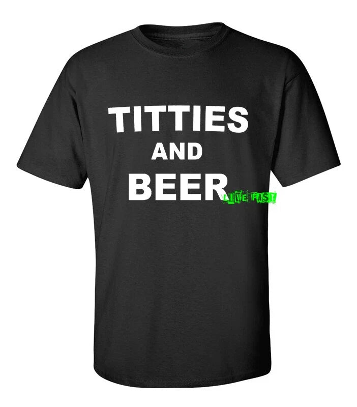 TITTIES AND BEER T SHIRT vintage 70s 80s nostalgia biker party vanner outlaw ftw Unisex T-shirt, Sweatshirt, Hoodie, Long Sleeve Tee - T-Shirt, Sweatshirt, Hoodie