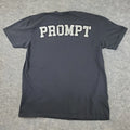 Prompt University Shirt Mens Large Black Crew Neck Short Sleeve Graphic Stretch Unisex T-shirt, Sweatshirt, Hoodie, Long Sleeve Tee - T-Shirt, Sweatshirt, Hoodie