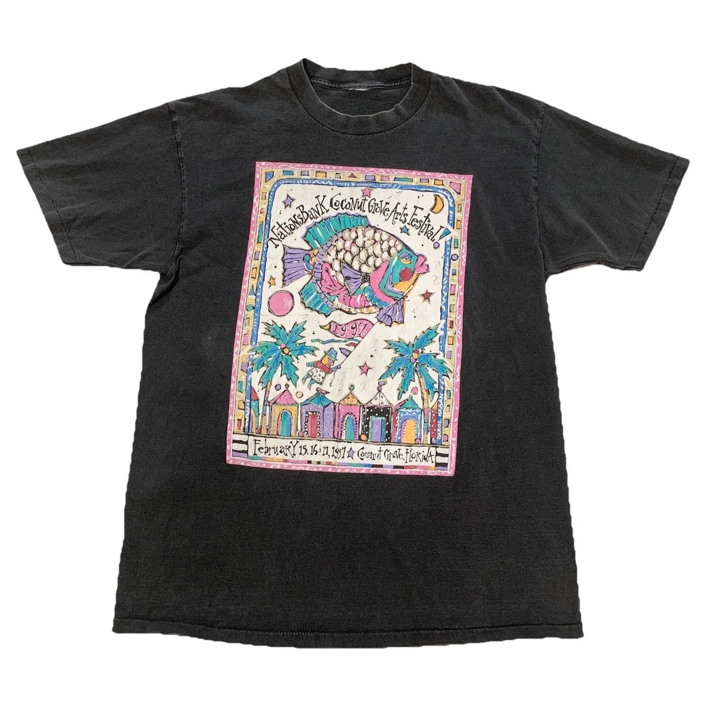 Vintage Y2K 1997 Unisex Large T-Shirt Coconut Grove Arts Festival Graphic Tee Unisex T-shirt, Sweatshirt, Hoodie, Long Sleeve Tee - T-Shirt, Sweatshirt, Hoodie