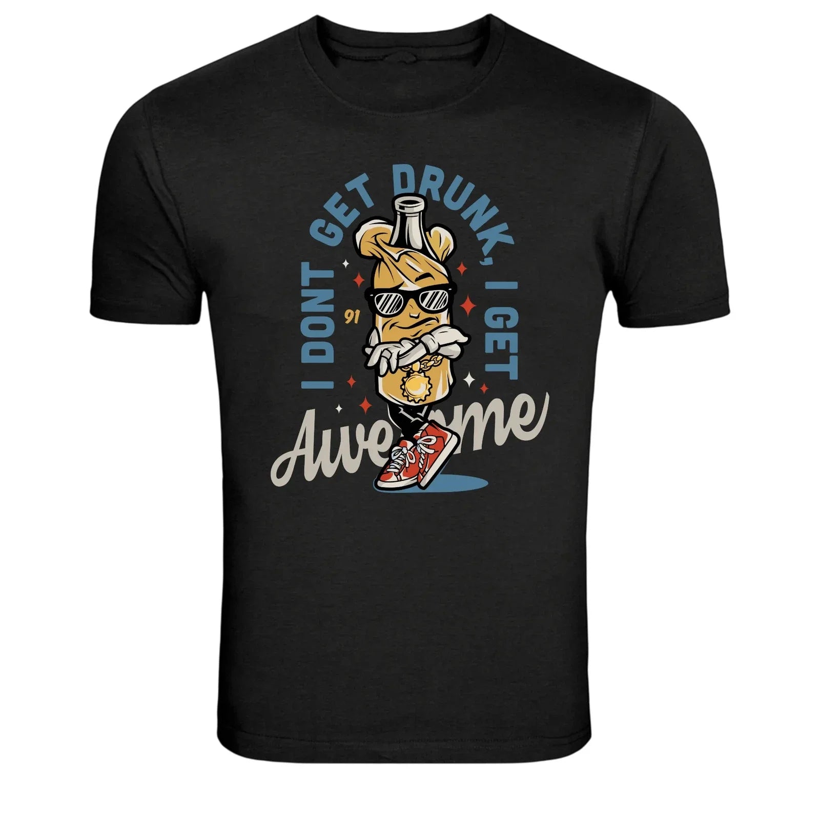 I Don't Get Drunk I Get Awesome Funny Beer Graphic T-Shirt Unisex T-shirt, Sweatshirt, Hoodie, Long Sleeve Tee - T-Shirt, Sweatshirt, Hoodie