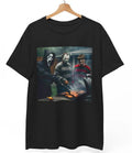 Michael Myers & Jason T-Shirt Horror Movie Halloween Slasher Unisex Tee Unisex T-shirt, Sweatshirt, Hoodie, Long Sleeve Tee - T-Shirt, Sweatshirt, Hoodie