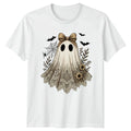 Vintage Gothic Sheet Ghost With Womens T-Shirt Spooky Aesthetic Halloween Unisex T-shirt, Sweatshirt, Hoodie, Long Sleeve Tee - T-Shirt, Sweatshirt, Hoodie
