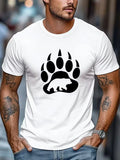 Men's Bear Paw T-Shirt Casual Summer Crew Neck Short Sleeve Graphic Tee Top Unisex T-shirt, Sweatshirt, Hoodie, Long Sleeve Tee - T-Shirt, Sweatshirt, Hoodie