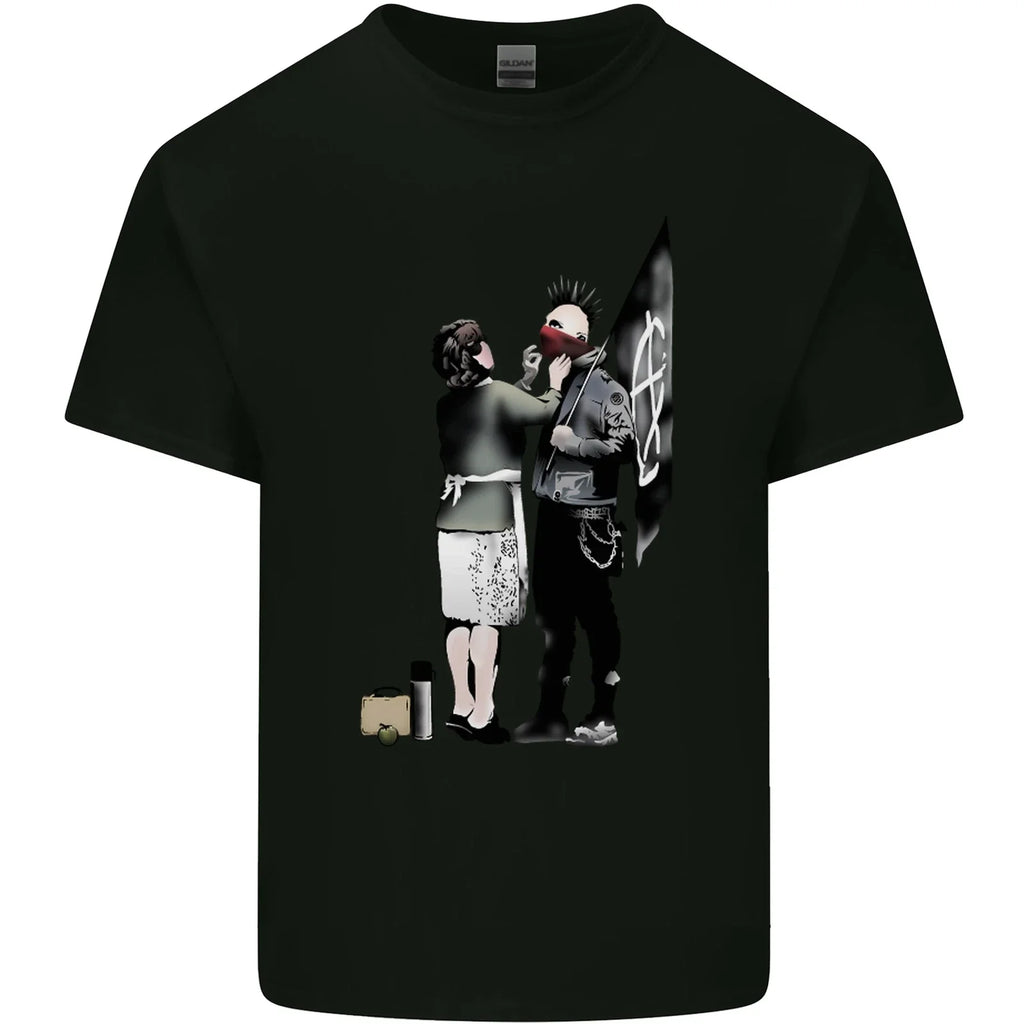 Anarchy Banksy Punk Mum Mens Cotton T-Shirt Tee Top Unisex T-shirt, Sweatshirt, Hoodie, Long Sleeve Tee - T-Shirt, Sweatshirt, Hoodie