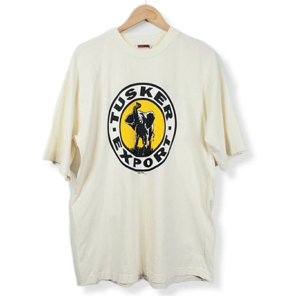 90s Tinga Tinga T Shirt XL Tusker Export Elephant Graphic Kenya Africa Beer Logo Unisex T-shirt, Sweatshirt, Hoodie, Long Sleeve Tee - T-Shirt, Sweatshirt, Hoodie