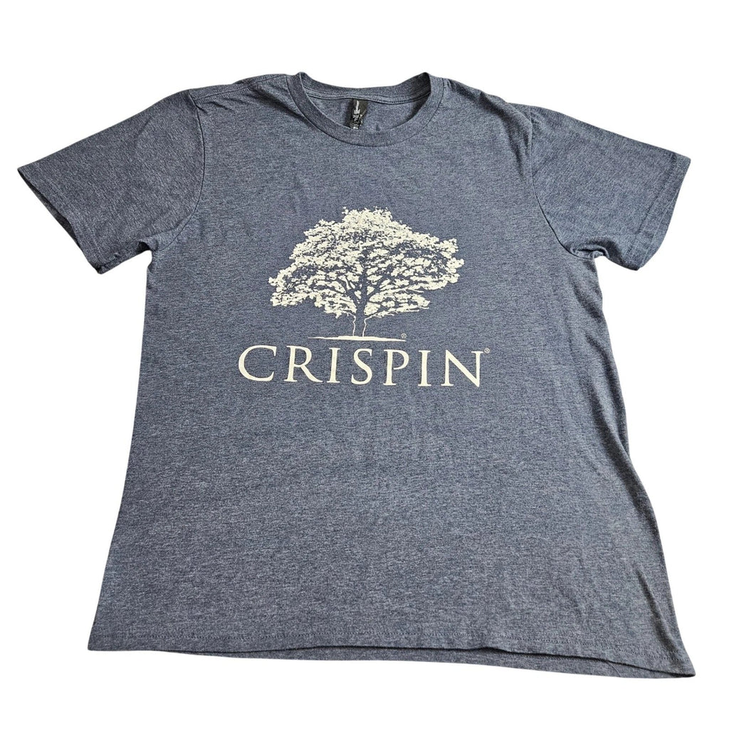 Crispin Cider TShirt Mens Large Tree Graphic Blue Casual Minimalist Barcore Unisex T-shirt, Sweatshirt, Hoodie, Long Sleeve Tee - T-Shirt, Sweatshirt, Hoodie