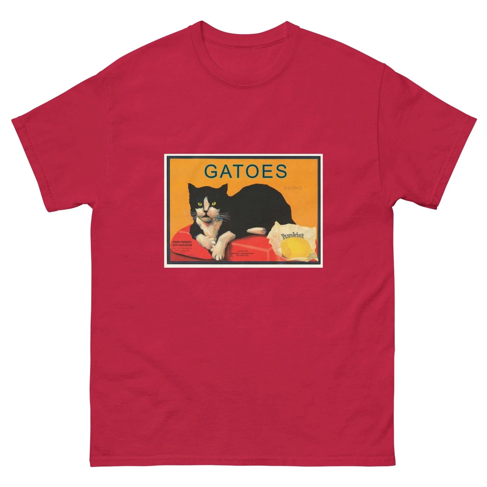 Polydactyl Cat, Hemingway Cat, Fruit Label Cat, Gatoes, Unisex classic tee Unisex T-shirt, Sweatshirt, Hoodie, Long Sleeve Tee - T-Shirt, Sweatshirt, Hoodie