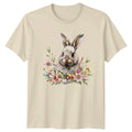 Watercolor Floral Bunny Rabbit Cute Womens T-Shirt Spring Rabbit Easter Unisex T-shirt, Sweatshirt, Hoodie, Long Sleeve Tee - T-Shirt, Sweatshirt, Hoodie