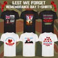 Remembrance Day Lest We Forget T-Shirt D Day Poppy Royal Armed Forces UK Tee Top Unisex T-shirt, Sweatshirt, Hoodie, Long Sleeve Tee - T-Shirt, Sweatshirt, Hoodie