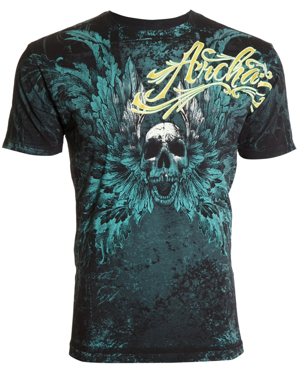 Archaic by Affliction Men's T-Shirt Hinsley Wings Cross Biker Unisex T-shirt, Sweatshirt, Hoodie, Long Sleeve Tee - T-Shirt, Sweatshirt, Hoodie
