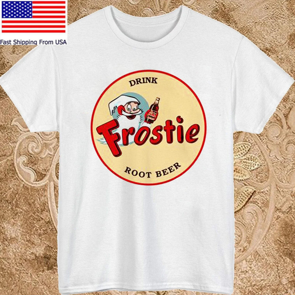 frostie root beer logo funny white T-Shirt size L Unisex T-shirt, Sweatshirt, Hoodie, Long Sleeve Tee - T-Shirt, Sweatshirt, Hoodie