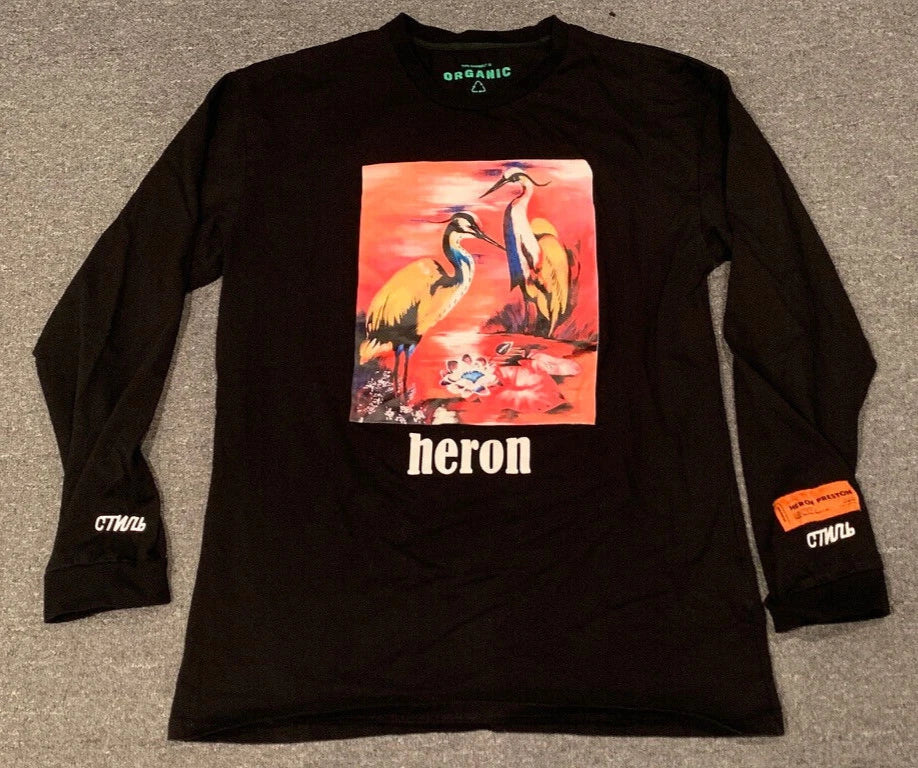 Heron Preston Long Sleeve Shirt XL Made in Italy Creative Organic Cotton Unisex T-shirt, Sweatshirt, Hoodie, Long Sleeve Tee - T-Shirt, Sweatshirt, Hoodie