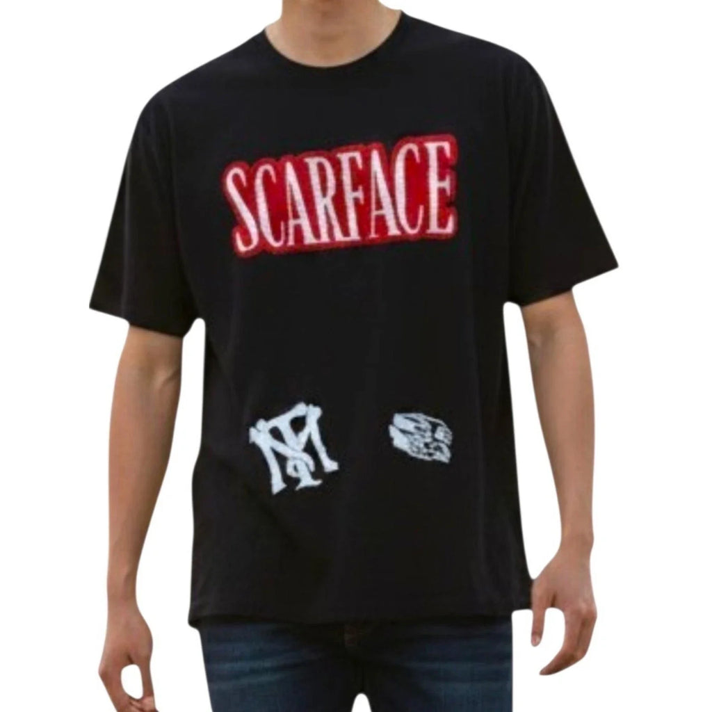 Scarface Men's Graphic Black Tony Montana Short Sleeve Crew T-Shirt 3XL grunge Unisex T-shirt, Sweatshirt, Hoodie, Long Sleeve Tee - T-Shirt, Sweatshirt, Hoodie