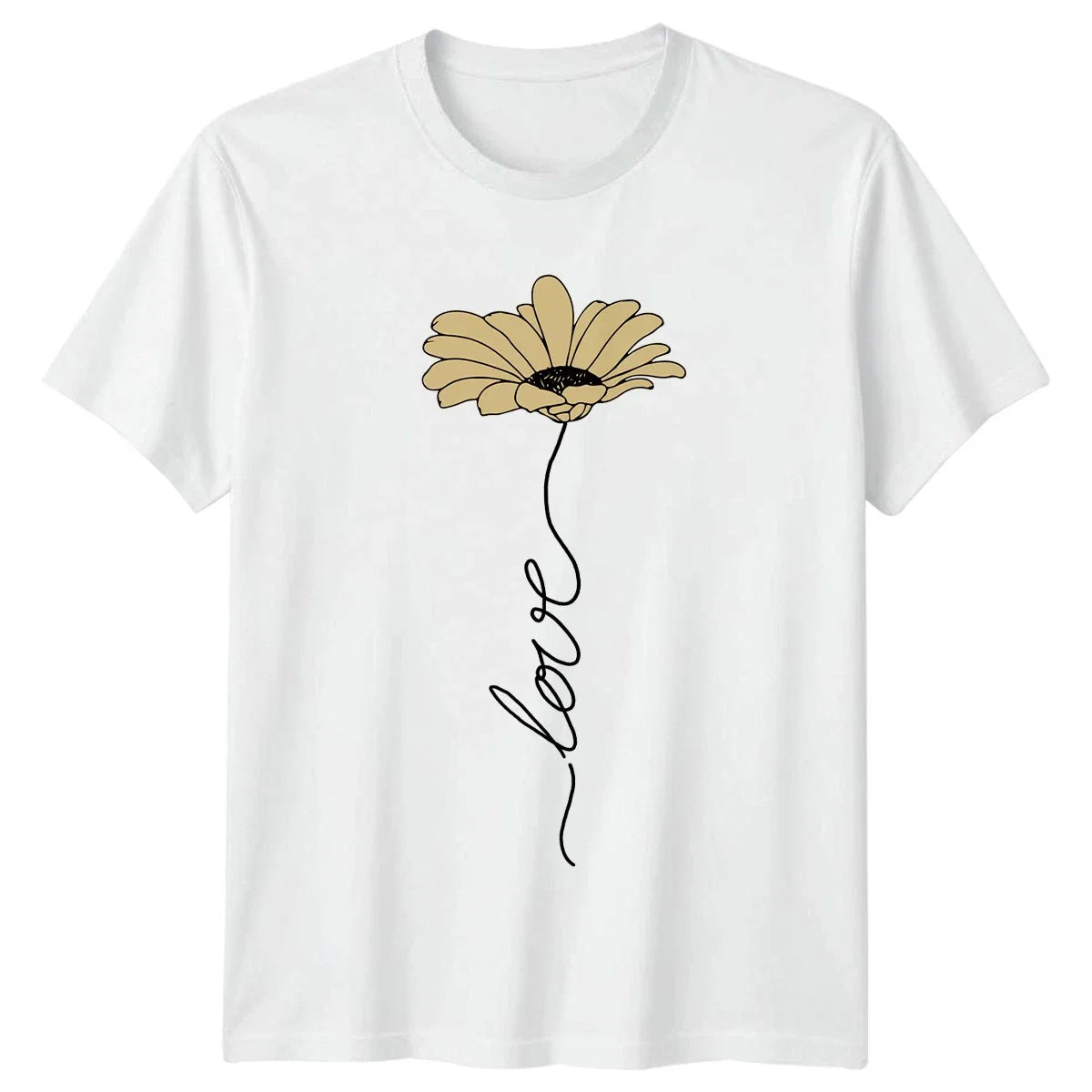 Love T-Shirt Minimalist Floral Nature Flower Birthday Gift For Him And Her Unisex T-shirt, Sweatshirt, Hoodie, Long Sleeve Tee - T-Shirt, Sweatshirt, Hoodie