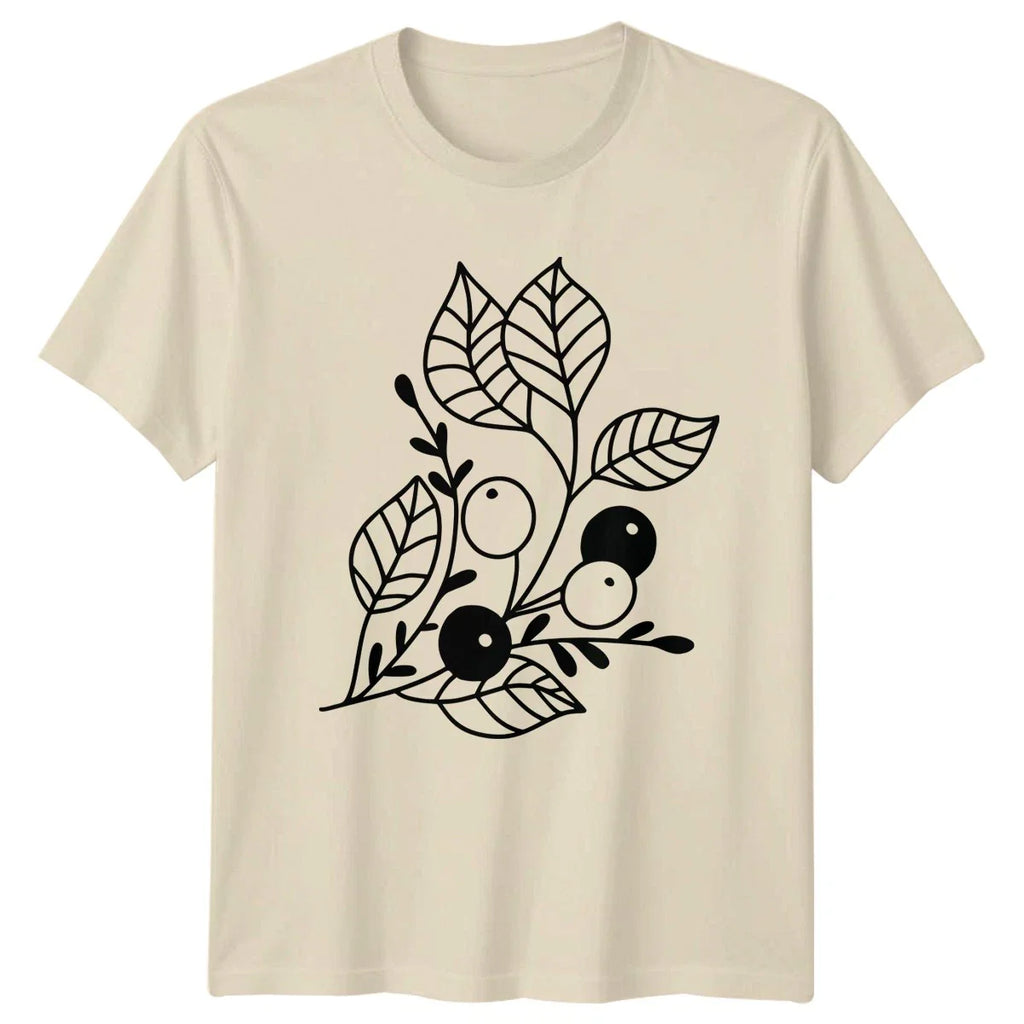 Minimalist Botanical Berry Foliage Line Womens T-Shirt Botanical Line Art Unisex T-shirt, Sweatshirt, Hoodie, Long Sleeve Tee - T-Shirt, Sweatshirt, Hoodie