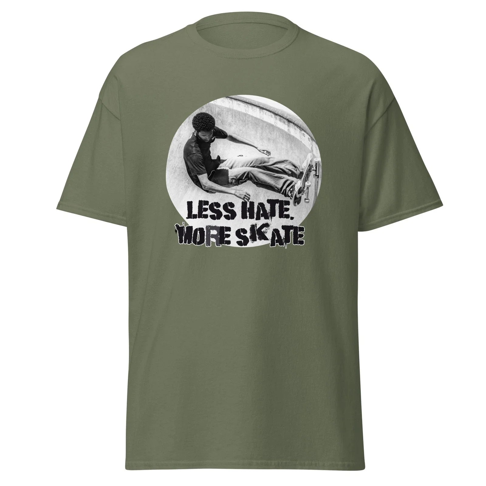 Less Hate More Skate T-Shirt 100% Cotton Unisex Skateboard Streetwear Tee Skate Unisex T-shirt, Sweatshirt, Hoodie, Long Sleeve Tee - T-Shirt, Sweatshirt, Hoodie