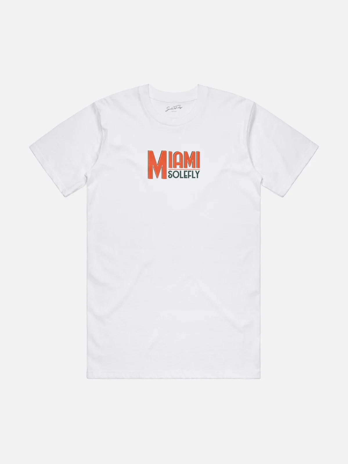 MEN'S SOLE FLY MIAMI 2001 NATIONAL CHAMPIONS TRIBUTE WHITE T-SHIRT GREEN ORANGE Unisex T-shirt, Sweatshirt, Hoodie, Long Sleeve Tee - T-Shirt, Sweatshirt, Hoodie