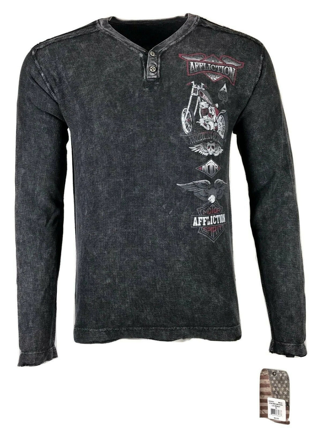 AFFLICTION Men's T-shirt STACKED MOTORS Biker Skull Cross MMA Unisex T-shirt, Sweatshirt, Hoodie, Long Sleeve Tee - T-Shirt, Sweatshirt, Hoodie