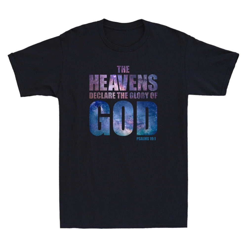 Heavens Declare Glory of GOD Christian Creation Psalm 19:1 Vintage Men's T-Shirt Unisex T-shirt, Sweatshirt, Hoodie, Long Sleeve Tee - T-Shirt, Sweatshirt, Hoodie