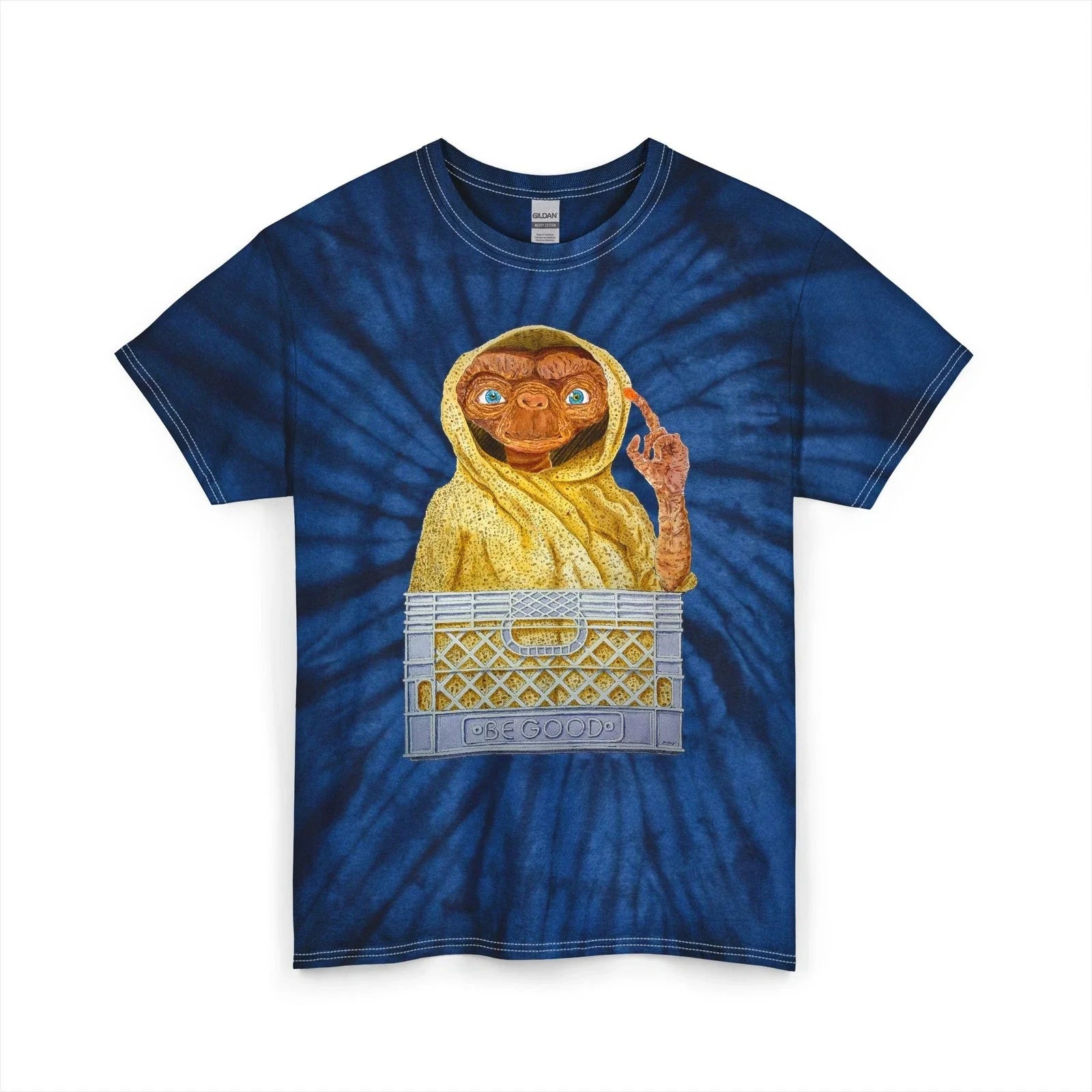 E.T. Be Good Unisex Tie Dye Cotton Tee - ET the Extra-Terrestrial Tie Dye Shirts Unisex T-shirt, Sweatshirt, Hoodie, Long Sleeve Tee - T-Shirt, Sweatshirt, Hoodie