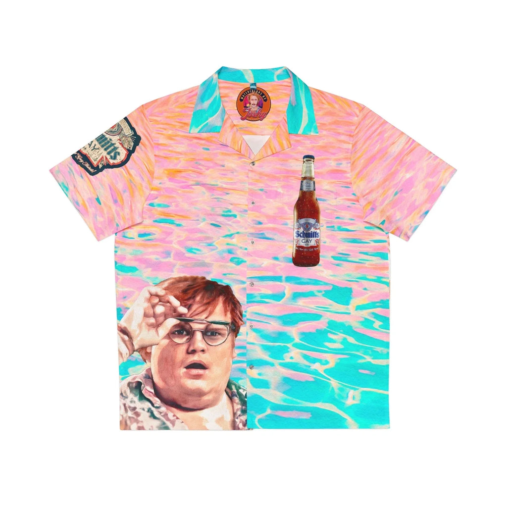 Chris Farley SNL Schmitt's Gay Beer Men's Hawaiian Shirt (AOP) Unisex T-shirt, Sweatshirt, Hoodie, Long Sleeve Tee - T-Shirt, Sweatshirt, Hoodie