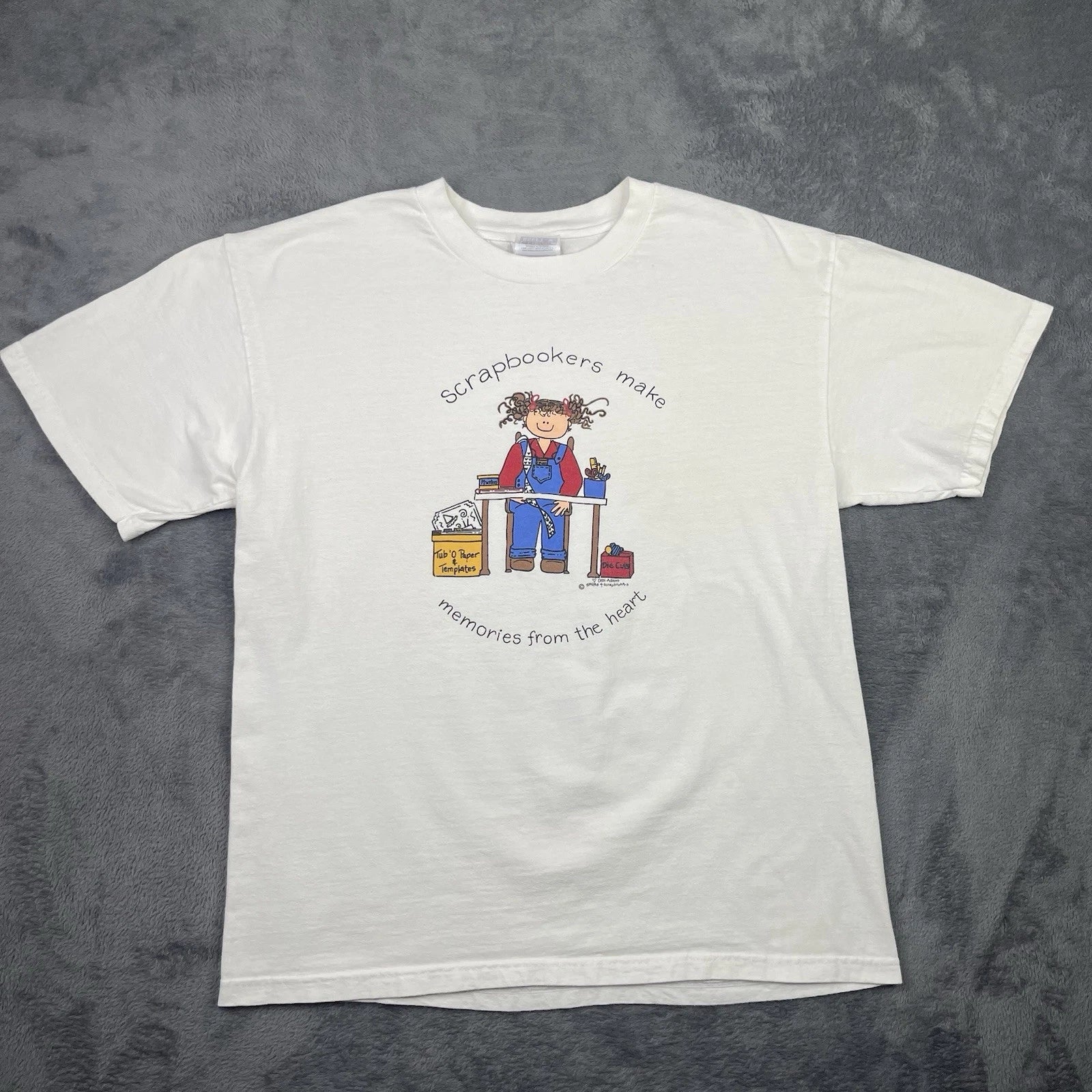 Vintage Arts And Crafts Shirt Adult Large Scrapbooker 90s Artsy Cute Teacher Unisex T-shirt, Sweatshirt, Hoodie, Long Sleeve Tee - T-Shirt, Sweatshirt, Hoodie