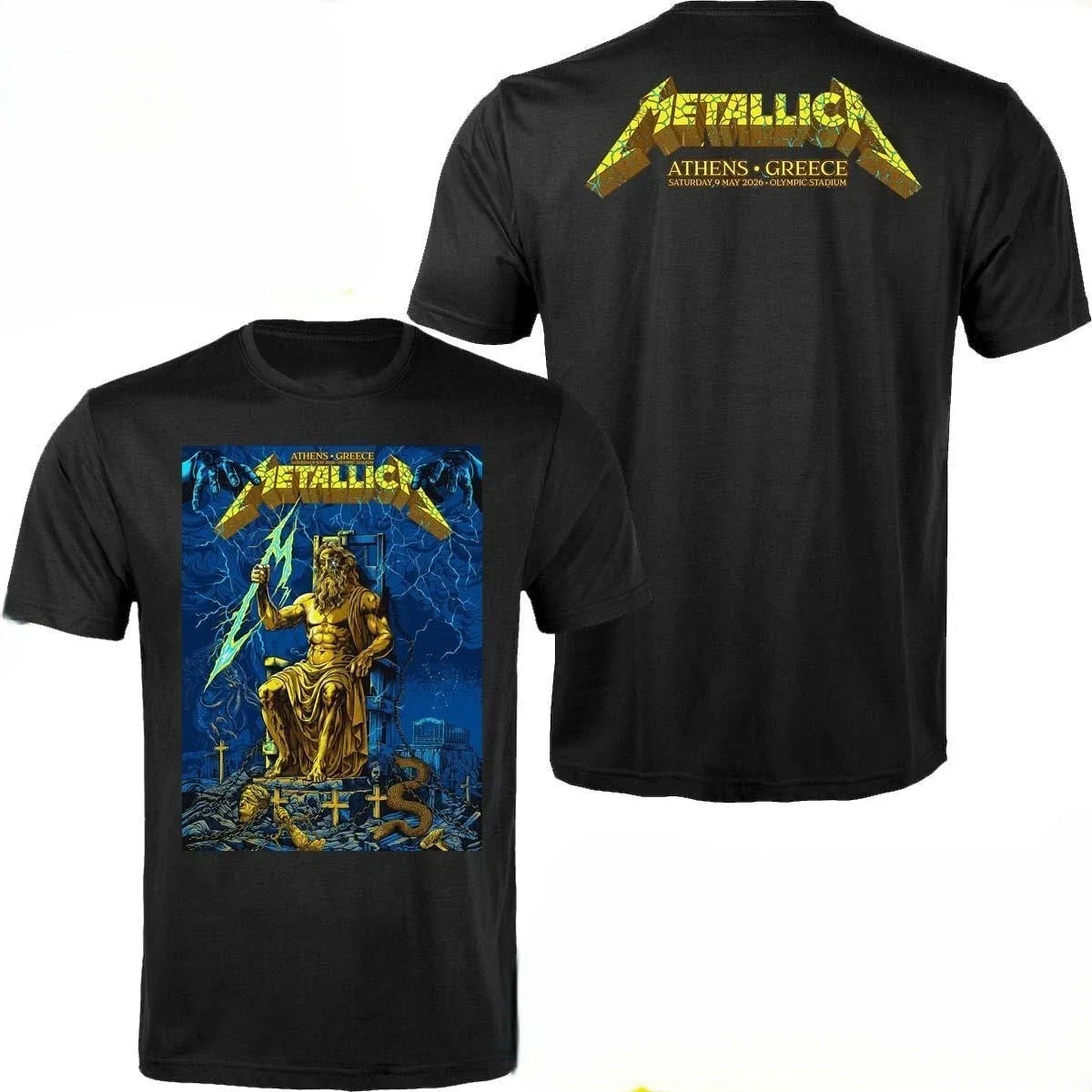 Heavy Metal Athens Greece 2026 T-Shirt Rock Band Fan Art Graphic Tee Unisex T-shirt, Sweatshirt, Hoodie, Long Sleeve Tee - T-Shirt, Sweatshirt, Hoodie