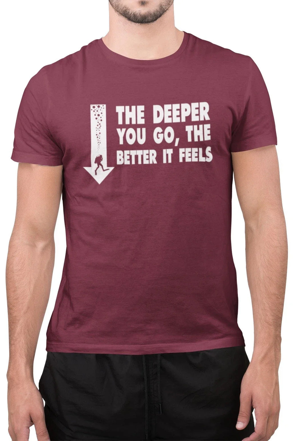 Funny The Deeper You Go The Better It Feels Diver Dive Lover Ocean Top T-Shirt Unisex T-shirt, Sweatshirt, Hoodie, Long Sleeve Tee - T-Shirt, Sweatshirt, Hoodie