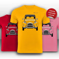 Citroen 2CV Front View Super Cool hand printed T-Shirt Unisex T-shirt, Sweatshirt, Hoodie, Long Sleeve Tee - T-Shirt, Sweatshirt, Hoodie