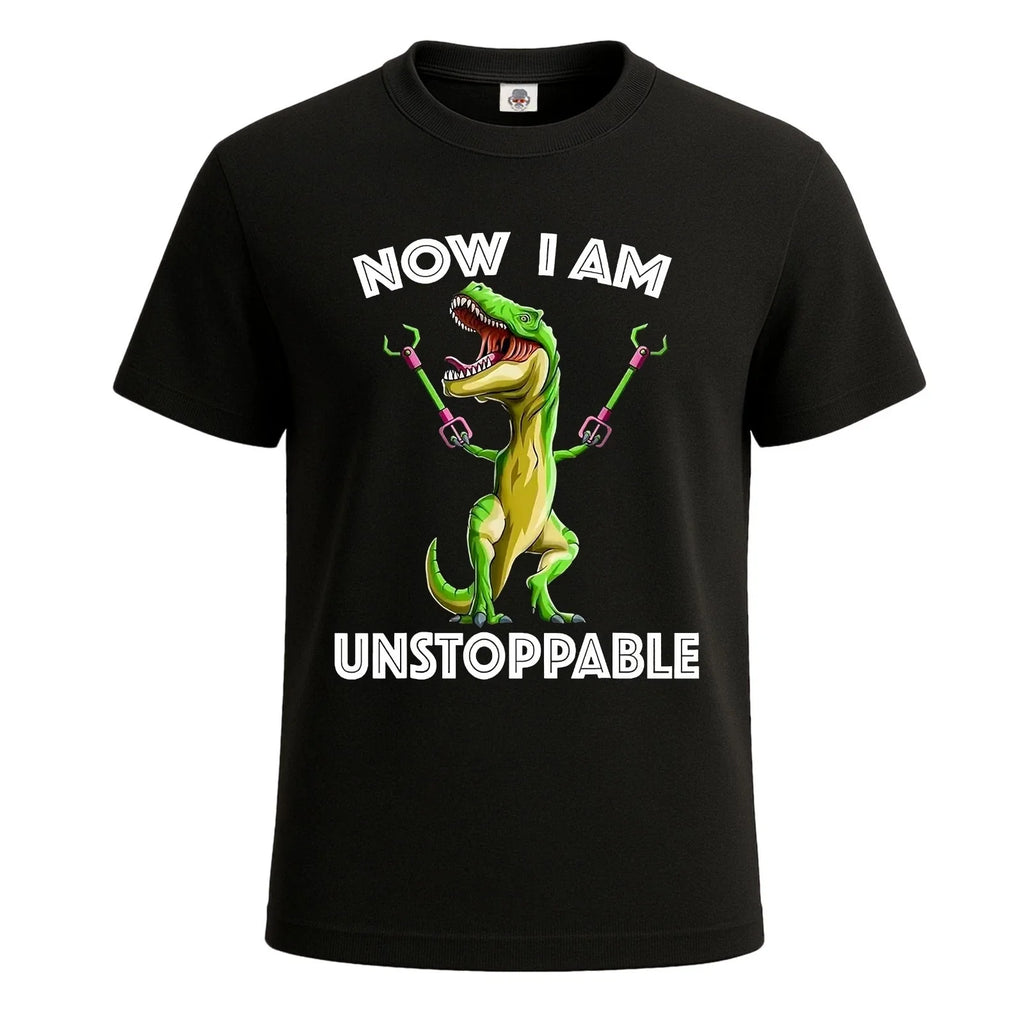 I Am Unstoppable T-Rex Dinosaur Cute & Funny T-Shirt For Mens Novelty Tee Top Unisex T-shirt, Sweatshirt, Hoodie, Long Sleeve Tee - T-Shirt, Sweatshirt, Hoodie