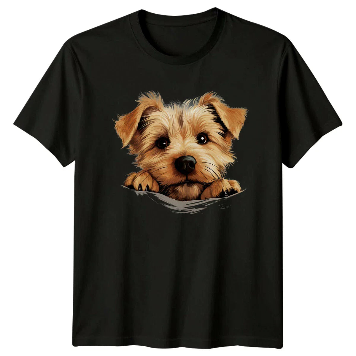 Cute Yorkshire Terrier Dog Peek-A-Boo Pet Lovers Graphic T-Shirt Unisex T-shirt, Sweatshirt, Hoodie, Long Sleeve Tee - T-Shirt, Sweatshirt, Hoodie