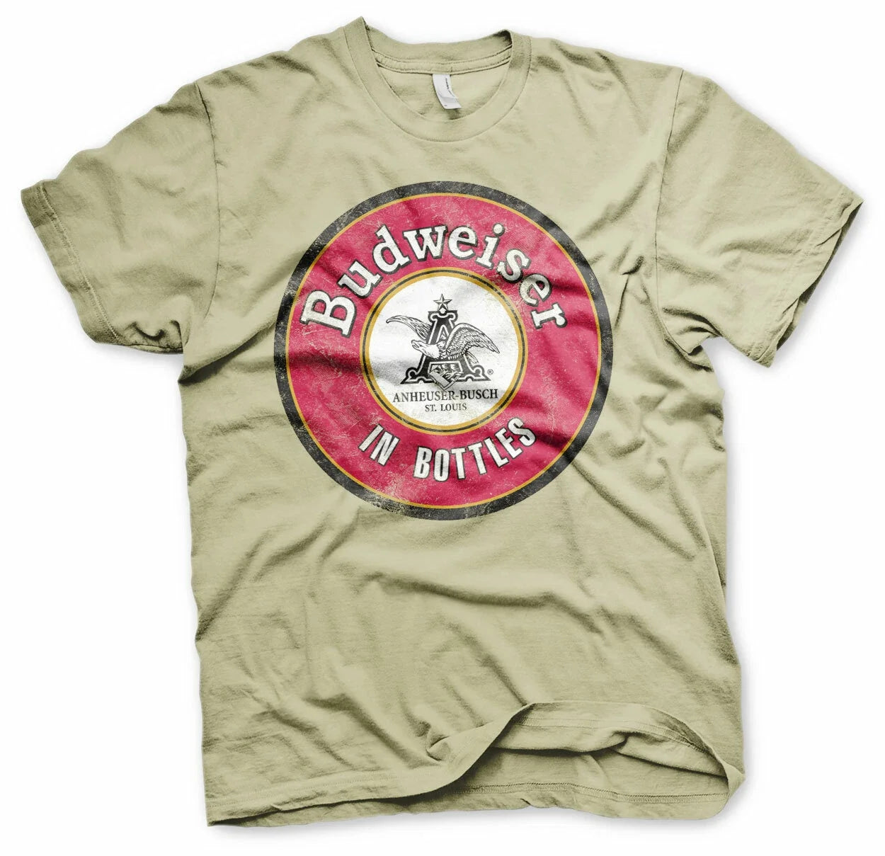 Budweiser Lager Beer Beer In Bottles Anheuser Busch Men Men T-Shirt Khaki Unisex T-shirt, Sweatshirt, Hoodie, Long Sleeve Tee - T-Shirt, Sweatshirt, Hoodie