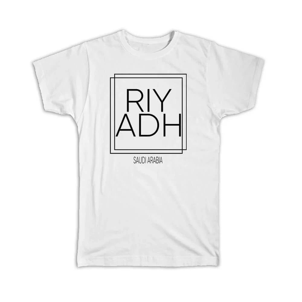 Gift T-Shirt : RIYADH Saudi Arabia Square Modern Minimalist Font Unisex T-shirt, Sweatshirt, Hoodie, Long Sleeve Tee - T-Shirt, Sweatshirt, Hoodie